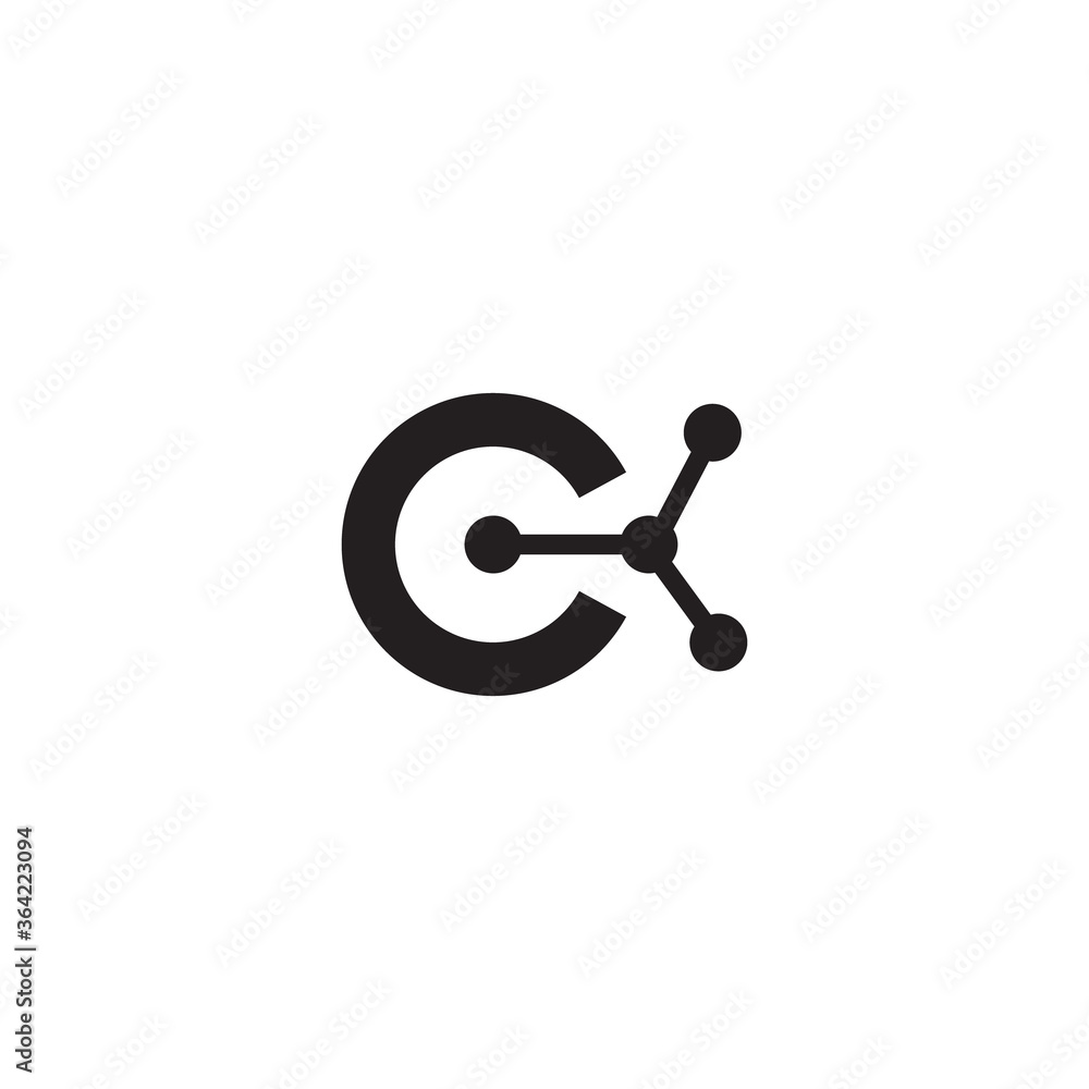 Letter C tech logo design template Letter C tech logo design template