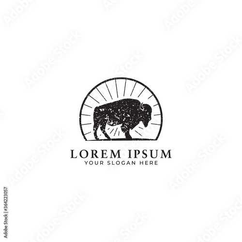 Buffalo logo design vector template