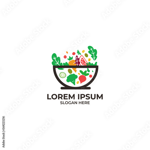 salad/vegetable logo design vector template