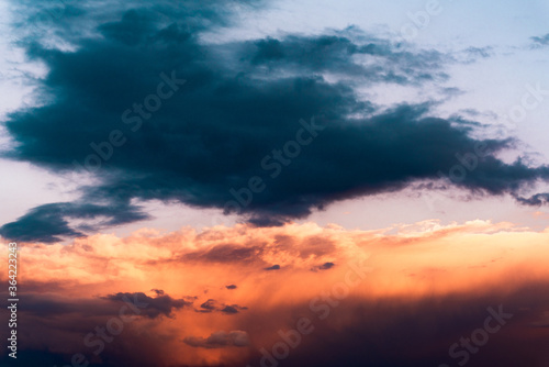 Fototapeta Naklejka Na Ścianę i Meble -  clouds in the sky while the golden hour