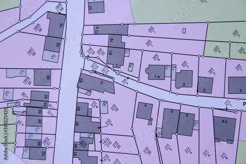 Obraz na płótnie a map from the land registry