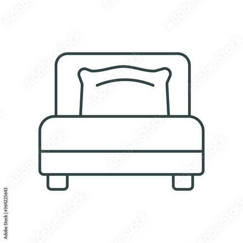 line icon for menu store, bedding set