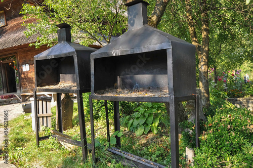 Obraz na płótnie DESESTI, MARAMURES, ROMANIA, SUMMER 2018. Candles for