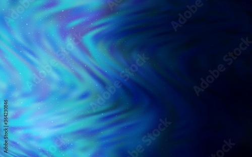 Dark BLUE vector background with astronomical stars. Space stars on blurred abstract background with gradient. Smart design for your business advert.