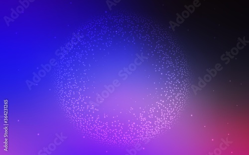 Dark Pink, Blue vector template with space stars. Shining illustration with sky stars on abstract template. Pattern for astrology websites.