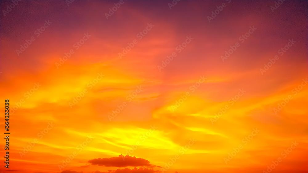 Beautiful orange view sunset time