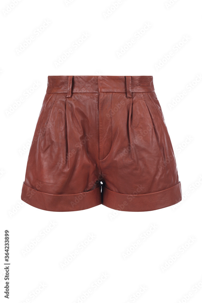 orange leather shorts orange leather shorts