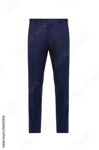 Front views blue classic trousers