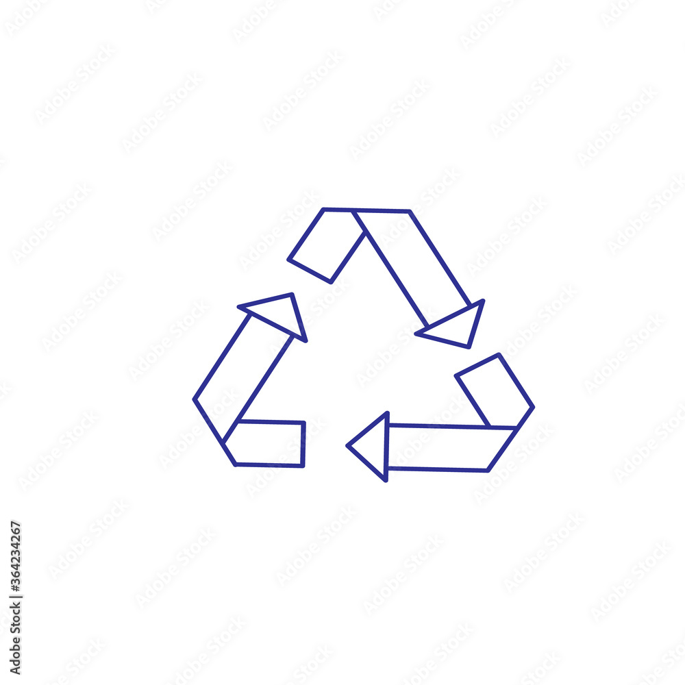 Recycle outline icon vector Recycle outline icon vector