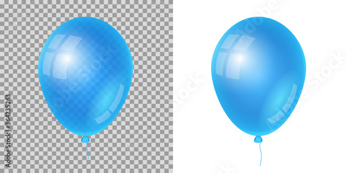 Vector illustration. A realistic balloon on a transparent background.