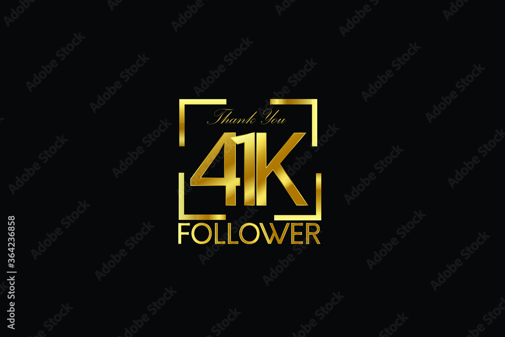 41K, 41.000 Follower Thank you Luxury Black Gold Cubicle style for internet, website, social media - Vector 41K, 41.000 Follower Thank you Luxury Black Gold Cubicle style for internet, website, social media - Vector