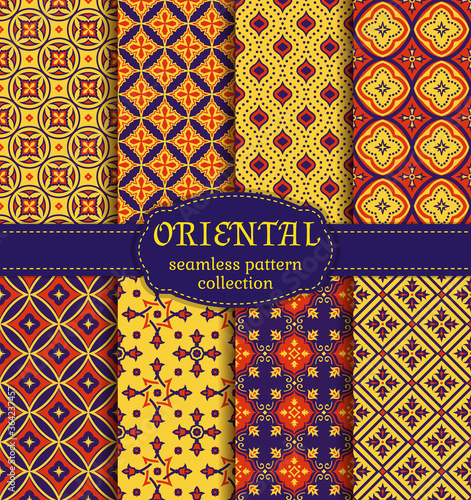 Oriental seamless patterns.