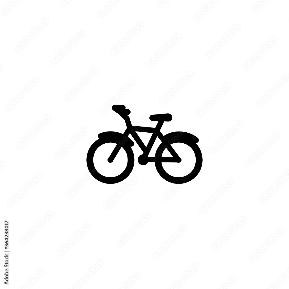 Bicycle Flat Vector Icon. Isolated Blue Cycle Illustration