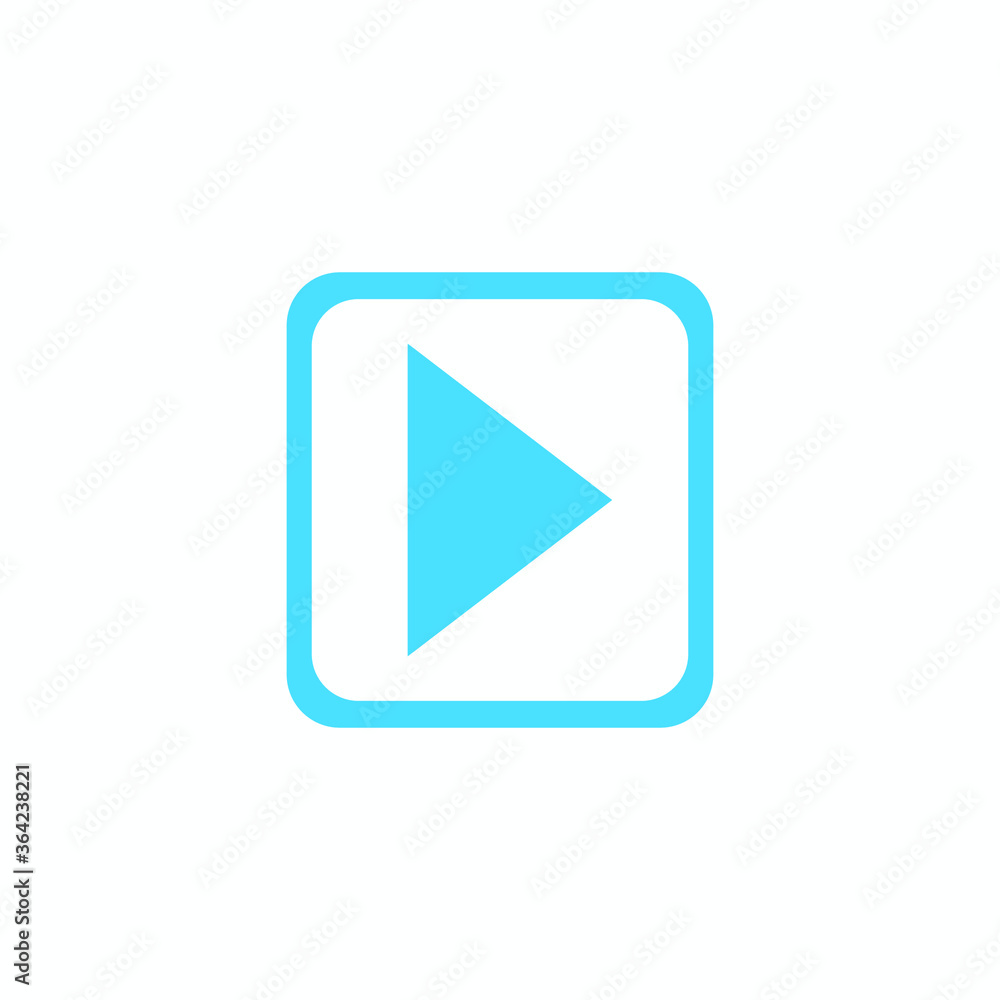 Play button icon in trendy flat style isolated on grey background. Play symbol for your web site design, logo, app, UI. Vector illustration Play button icon in trendy flat style isolated on grey background. Play symbol for your web site design, logo, app, UI. Vector illustration