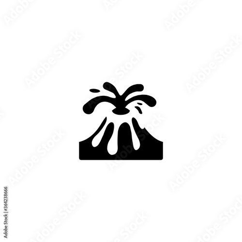 Volcano Flat Vector Icon. Isolated Volcano Illustration Symbol - Vector