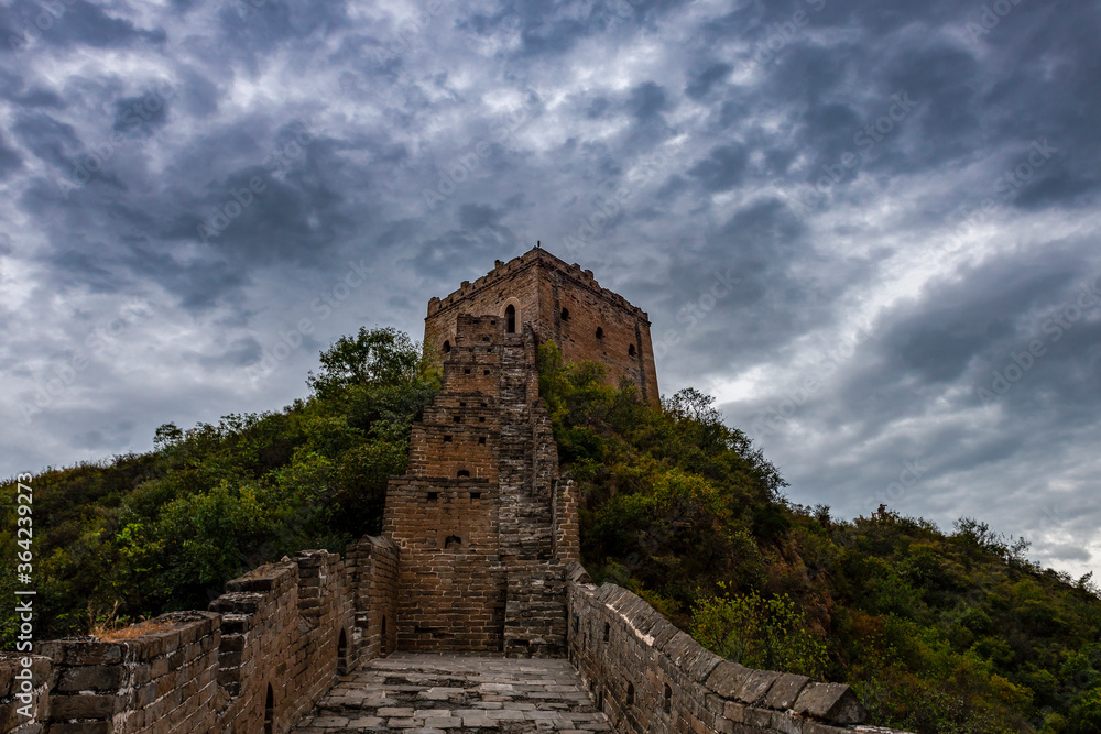 Beijing Great Wall in China, the majestic Great Wall, a symbol of China.