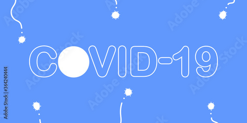 COVID-19 (Coronavirus) concept icon sign banner, COVID-19 illustration.