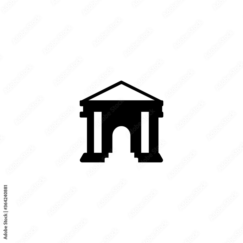 Classical building vector flat icon. Isolated Government, Department House illustration Classical building vector flat icon. Isolated Government, Department House illustration