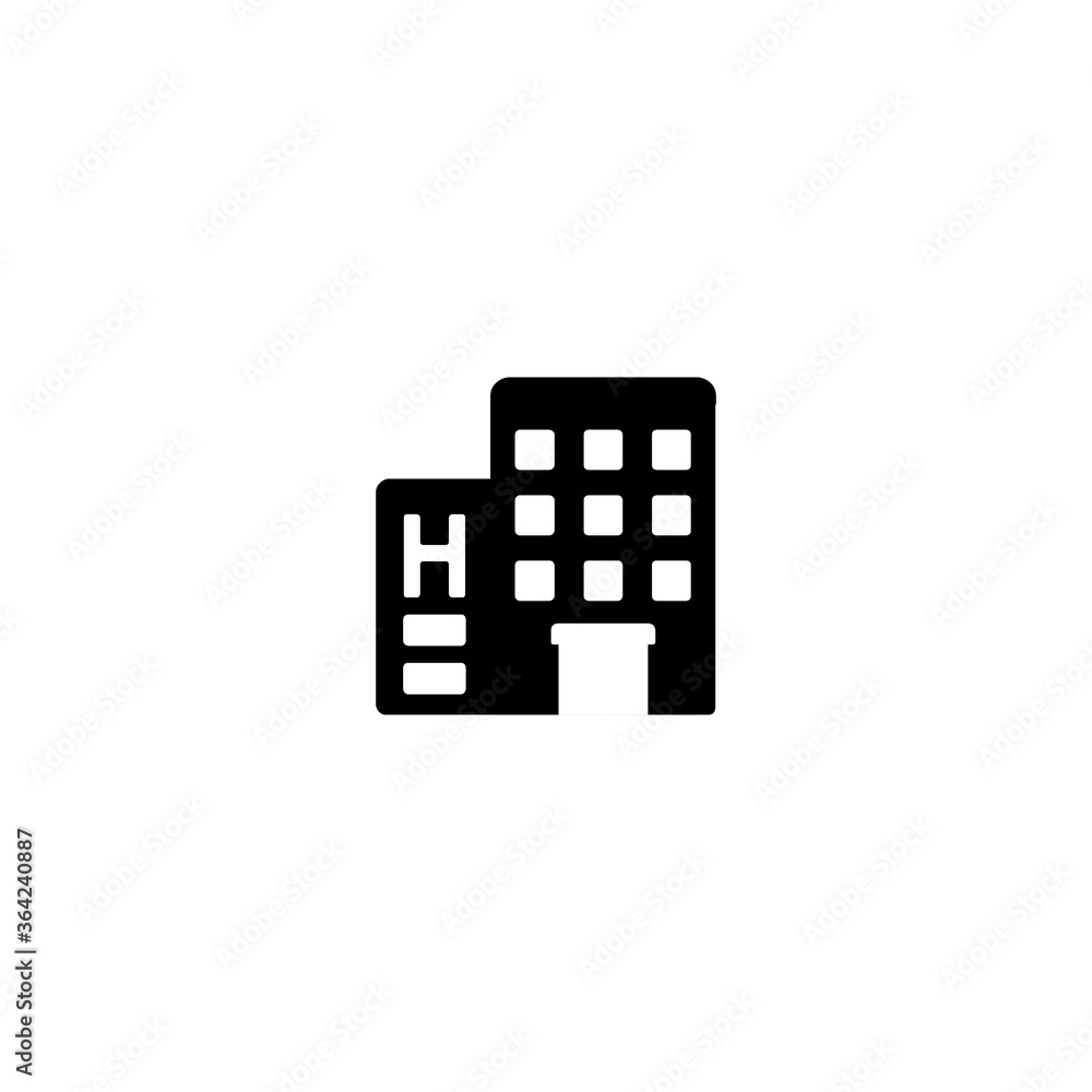 Hotel Flat Vector Icon. Isolated Hotel Illustration - Vector Hotel Flat Vector Icon. Isolated Hotel Illustration - Vector