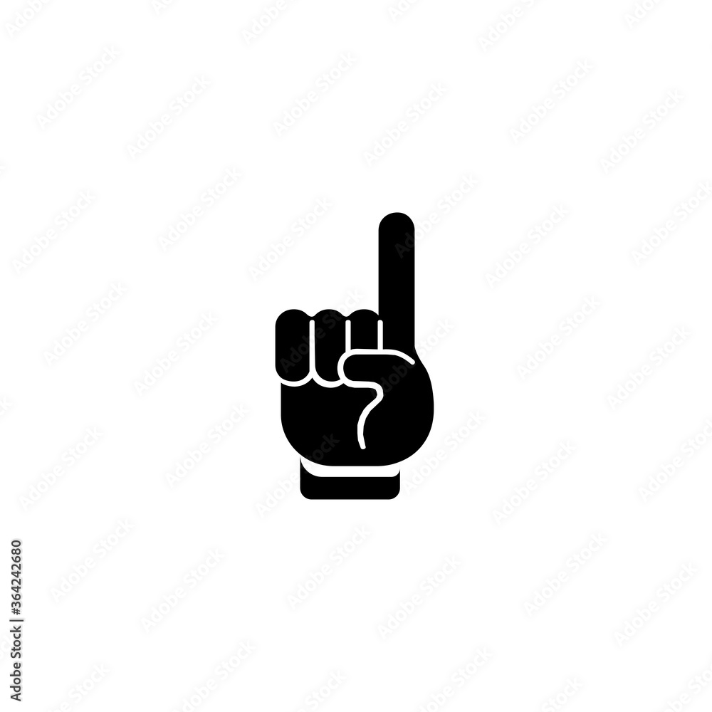 Finger up vector flat emoji. Finger direction hand emoji Vector Stock