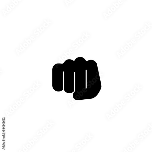 Fist vector flat Icon. Oncoming fist hand emoji illustrations