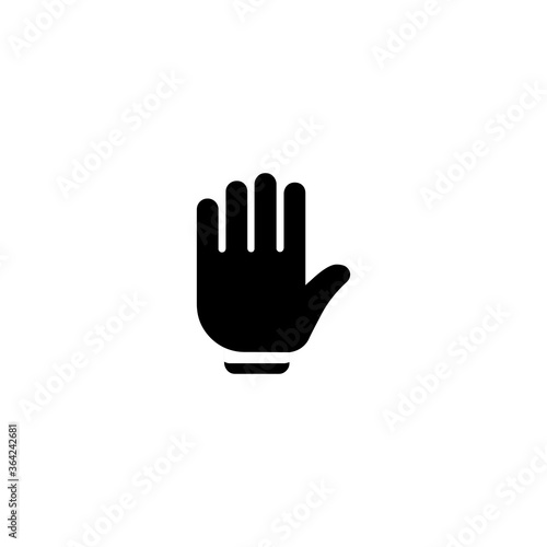 Raised Hand with Fingers Splayed vector flat Icon. Hand emoji illustrations	