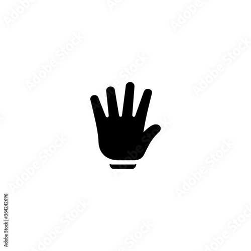 Raised Hand with Fingers Splayed vector flat Icon. Hand emoji illustrations	