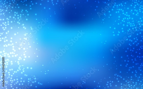 Light BLUE vector background with galaxy stars. Shining colored illustration with bright astronomical stars. Best design for your ad, poster, banner.