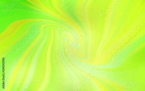 Light Green, Yellow vector texture with milky way stars. Shining colored illustration with bright astronomical stars. Pattern for astrology websites.