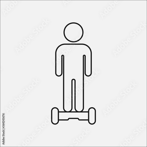 Riding hoverboard icon. Self-balancing transport symbol modern, simple, vector, icon for website design, mobile app, ui. Vector Illustration