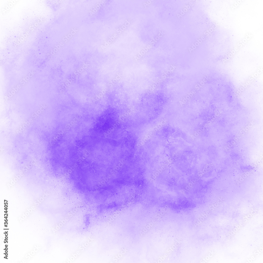 Violet lilac watercolor stain hand drawn. Beautiful abstract background, blotch stain. Backdrop wallpaper watercolor stains with the nebula effect.