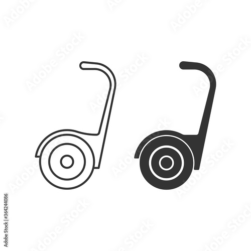 Segway icon. Personal transport symbol modern, simple, vector, icon for website design, mobile app, ui. Vector Illustration