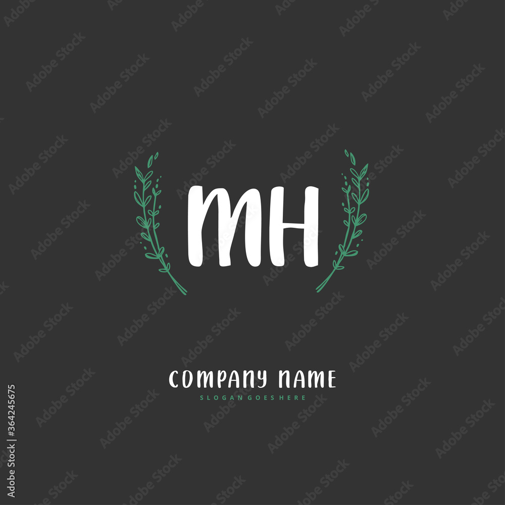 M H MH Initial handwriting and signature logo design with circle. Beautiful design handwritten logo for fashion, team, wedding, luxury logo. M H MH Initial handwriting and signature logo design with circle. Beautiful design handwritten logo for fashion, team, wedding, luxury logo.