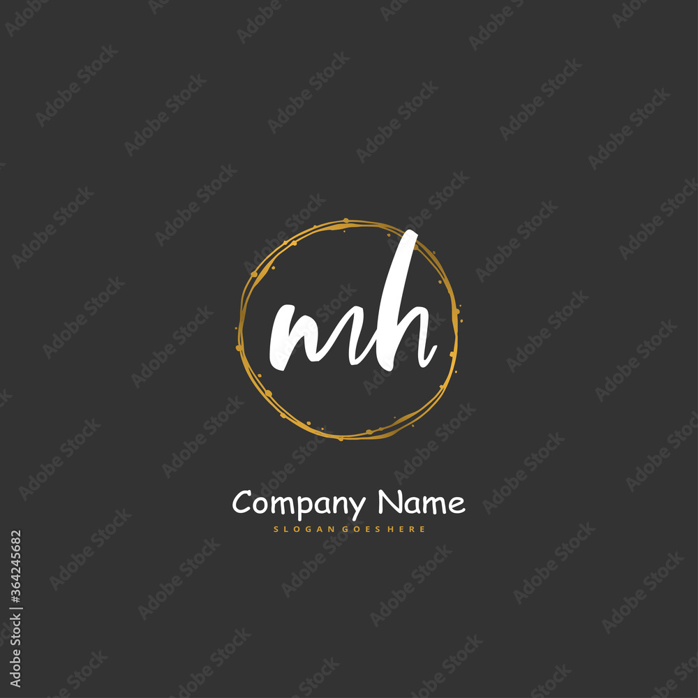 M H MH Initial handwriting and signature logo design with circle. Beautiful design handwritten logo for fashion, team, wedding, luxury logo. M H MH Initial handwriting and signature logo design with circle. Beautiful design handwritten logo for fashion, team, wedding, luxury logo.