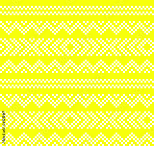 Yellow Christmas fair isle pattern background for fashion textiles, knitwear and graphics