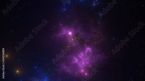 abstract space scene