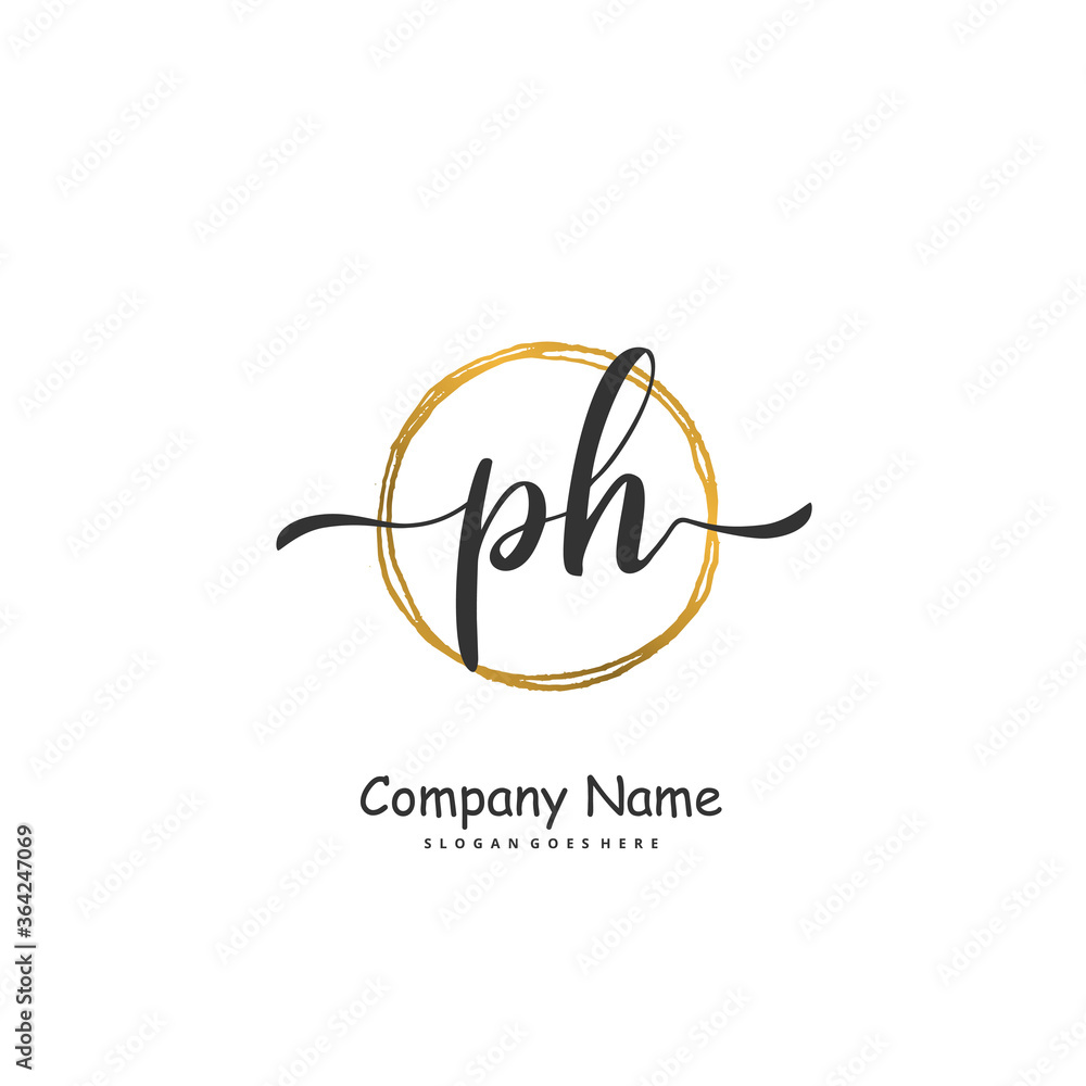 P H PH Initial handwriting and signature logo design with circle. Beautiful design handwritten logo for fashion, team, wedding, luxury logo. P H PH Initial handwriting and signature logo design with circle. Beautiful design handwritten logo for fashion, team, wedding, luxury logo.
