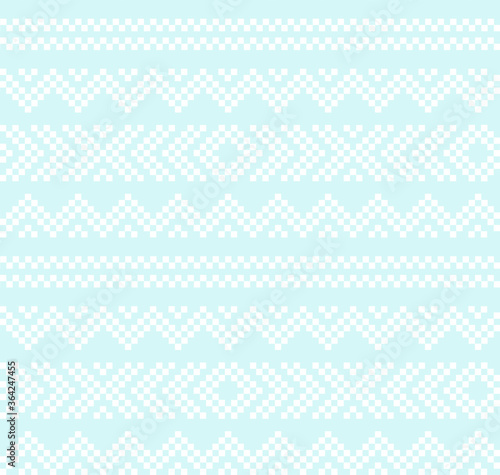 Sky Blue Christmas fair isle pattern background for fashion textiles, knitwear and graphics