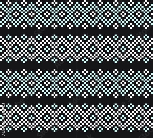 Sky Blue Christmas fair isle pattern background for fashion textiles, knitwear and graphics