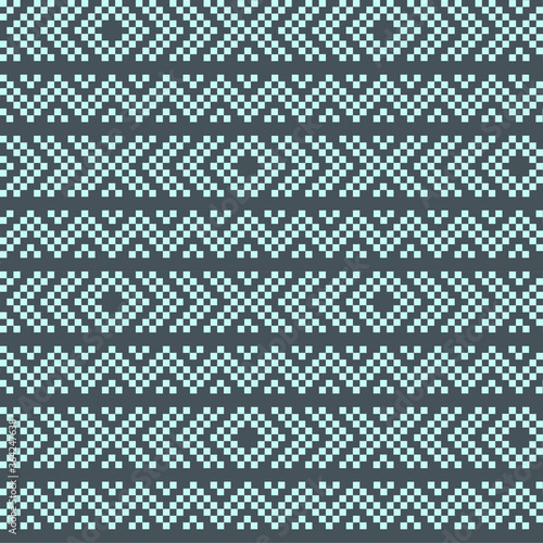 Sky Blue Christmas fair isle pattern background for fashion textiles, knitwear and graphics