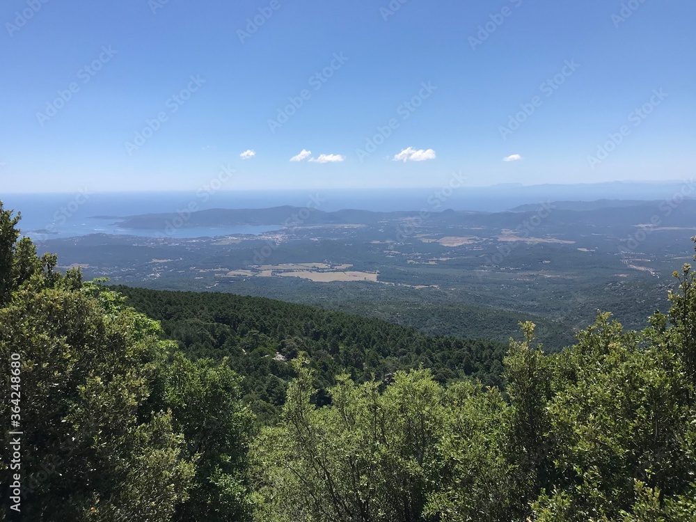 view from the ferru mountain of Sardinian 