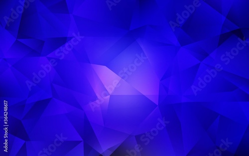 Dark BLUE vector gradient triangles texture. Modern abstract illustration with triangles. Completely new template for your banner.