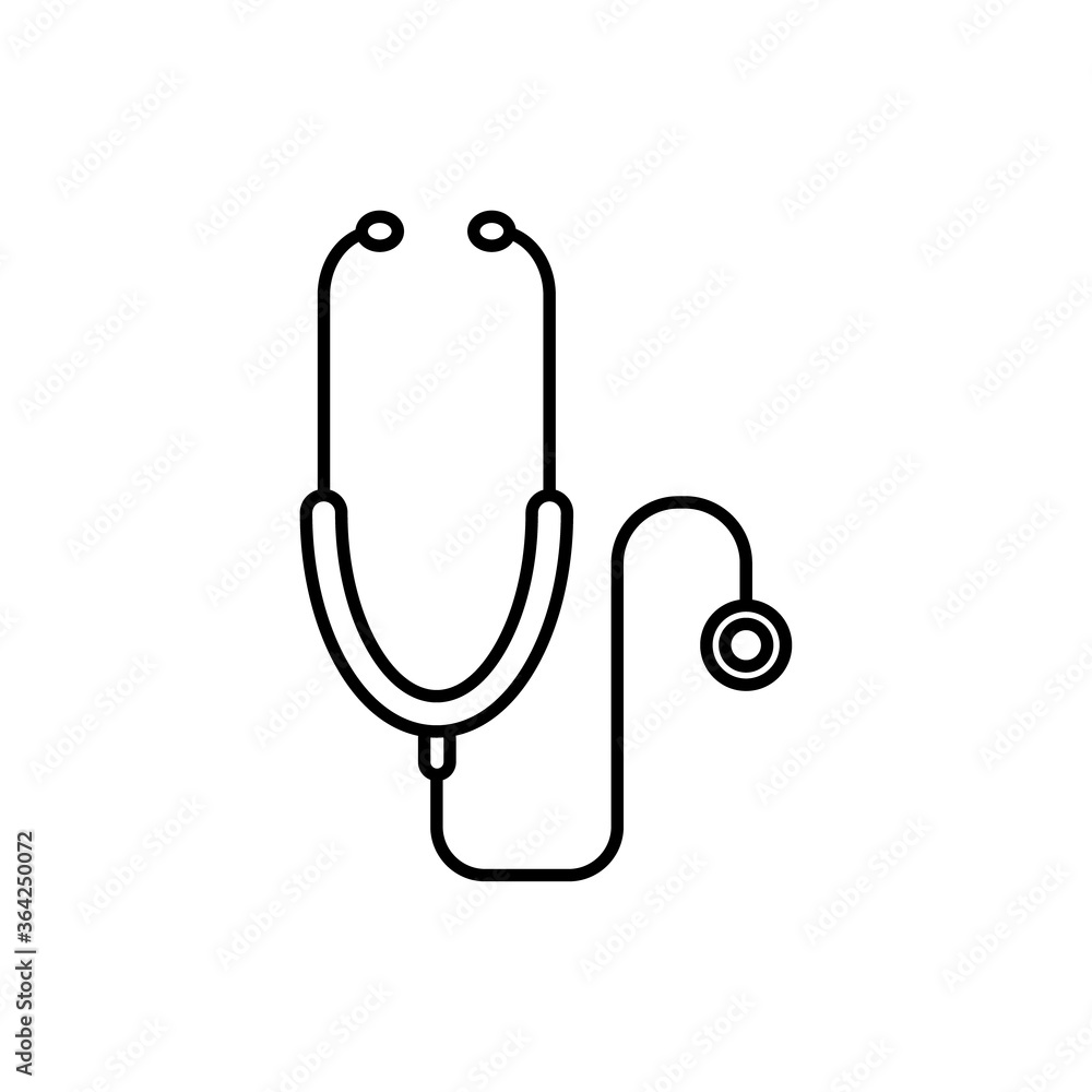 Stetoscope line icon vector Stetoscope line icon vector