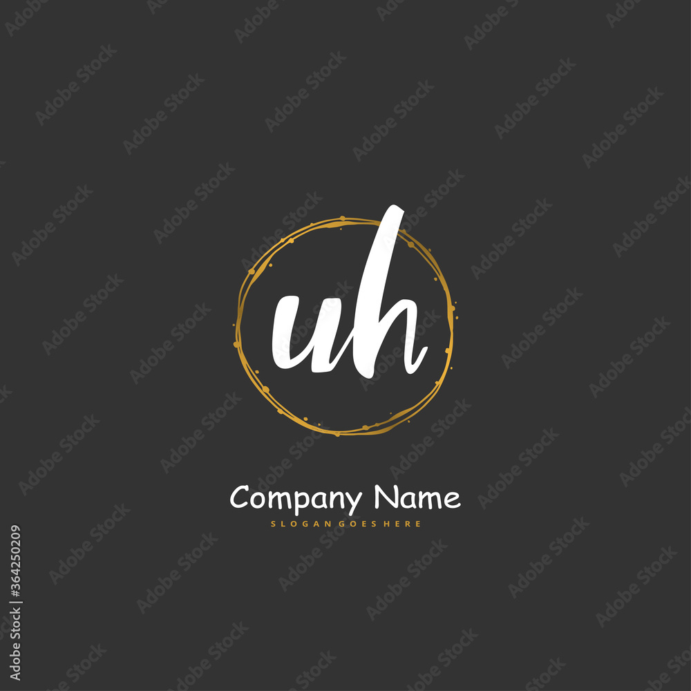 U H UH Initial handwriting and signature logo design with circle. Beautiful design handwritten logo for fashion, team, wedding, luxury logo. U H UH Initial handwriting and signature logo design with circle. Beautiful design handwritten logo for fashion, team, wedding, luxury logo.