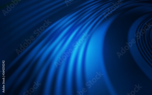 Dark BLUE vector background with wry lines. A shining illustration, which consists of curved lines. Colorful wave pattern for your design.