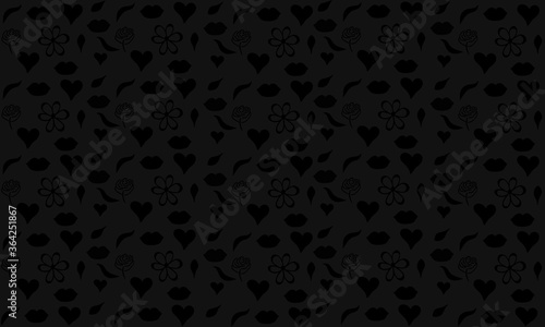 Black Love symbols pattern Background