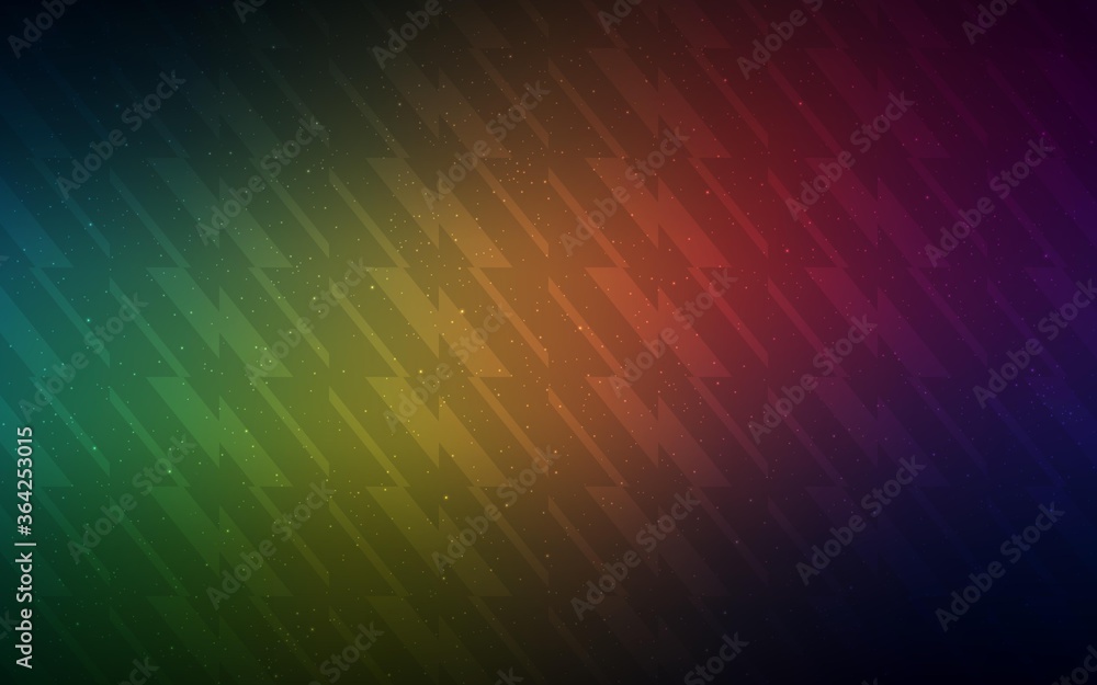 Fototapeta premium Dark Green, Red vector background with stright stripes. Shining colored illustration with sharp stripes. Template for your beautiful backgrounds.