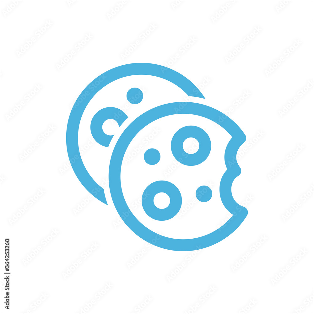 cookie icon flat vector logo design trendy