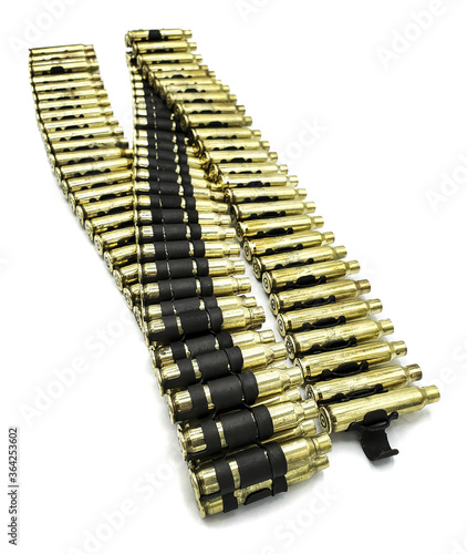 Bandolier from fired cartridge cases. Accessory for clothes. Informal clothes.