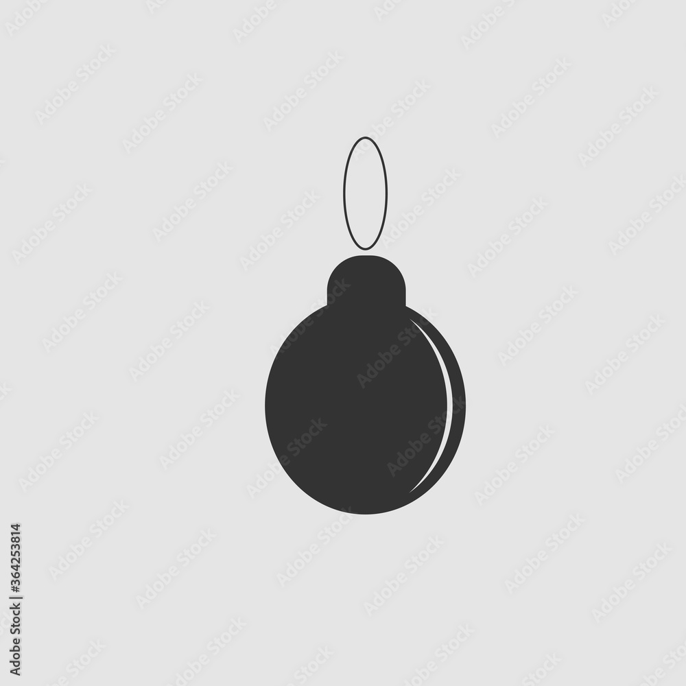 Christmas ball icon flat Christmas ball icon flat